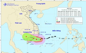 Bão số 9 sẽ quét từ Bình Thuận tới Bến Tre, TP.HCM mưa lớn