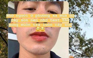 Ai 'nịnh' bạn gái hơn Minh Vương: Đã mua hộ son còn test hẳn lên môi mình rồi gửi ảnh báo cáo