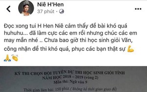 Hoa hậu H'Hen Niê vào đề thi môn Ngữ văn thi chọn học sinh giỏi