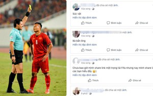 Nghĩ bị xử ép, CĐV Việt Nam tiếp tục dùng những từ ngữ thô tục với facebook trọng tài người Iran