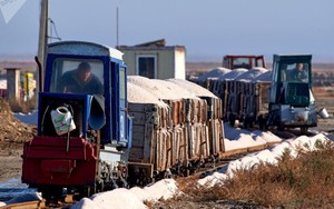 “Săn” muối hồng tại Crimea