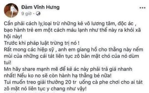 Làm rõ vụ Facebooker Đàm Vĩnh Hưng nghi kích động vụ cha đánh con