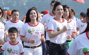 Ca sĩ Lương Nguyệt Anh và MC Mỹ Vân tham gia chạy bộ vì trẻ em bị bệnh tim