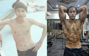 Sau 3 năm tập luyện, thanh niên gầy gò "lột xác" ngoạn mục, thân hình chuẩn như mẫu Tây