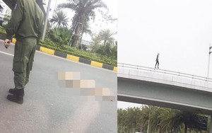 Cô gái người nước ngoài rơi từ cầu vượt xuống đường trong tình trạng khoả thân