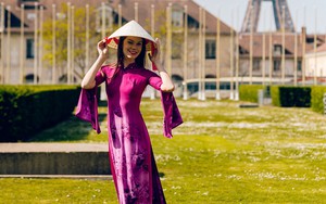 Dàn mẫu Pháp xinh đẹp, duyên dáng khi diện áo dài của NTK người Việt