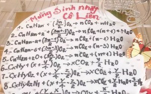 Lộ diện người thực hiện chiếc bánh viết 10 phương trình hoá học khiến dân mạng "hoa mắt"