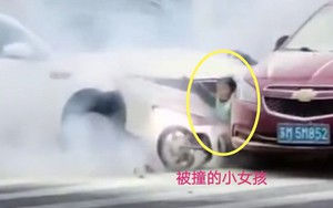 Bé gái bị ô tô chèn qua người, hành động của tài xế sau đó mới thực sự gây phẫn nộ