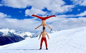 Anh em Quốc Cơ - Quốc Nghiệp diễn xiếc trên núi tuyết Canada, quyết tâm chinh phục cái lạnh -10 độ C