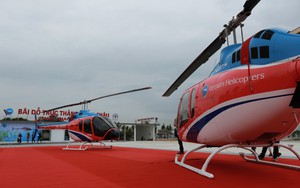Cận cảnh bộ đôi trực thăng Bell 505 vừa khai trương dịch vụ bay ngắm vịnh Hạ Long