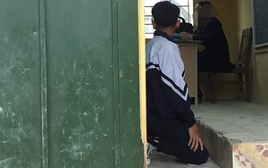 Xôn xao hình ảnh nam sinh lớp 9 bị cô giáo bắt quỳ gối ngay trong lớp học