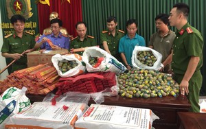 Dùng xe tải chở hơn 5 tạ pháo để chờ bán dịp Tết