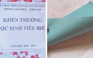 Trưởng Phòng GD&ĐT quận Cầu Giấy gửi thư xin lỗi vụ thưởng học sinh giỏi tờ giấy A4