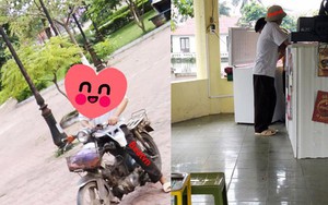 Người cha đi xe máy "cà tàng" mua trà sữa cho con gái và câu nói khiến tất cả lặng người