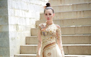 Á hậu Thanh Trang sang trọng, quý phái trong bộ sưu tập áo dài của NTK Tommy Nguyễn