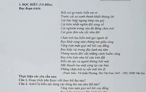 Rộ thông tin đề thi môn Ngữ văn được chụp từ phòng thi