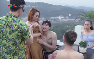 "Về nhà đi con" tập 40: Vũ ghen với trai lạ, ôm eo Thư khẳng định chủ quyền