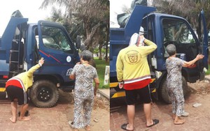 Người đàn ông đánh xe ben chở mẹ và con trai đi biển, đoạn trò chuyện của họ càng gây xúc động