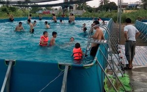 Bé gái 4 tuổi tử vong khi bị rơi xuống bể bơi lắp ghép trong trường cấp 2