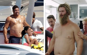 Đi tắm biển, Ronaldo "béo" thoải mái để lộ vòng bụng "thùng nước lèo" không kém thần Thor