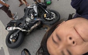 Bị tai nạn, người phụ nữ vẫn nằm nguyên trên nóc ô tô selfie với hiện trường