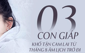 Năm ngoái 3 con giáp này khó khăn bao nhiêu, năm nay được đền đáp bấy nhiêu, từ tháng 8 âm lịch may mắn và phát tài bất ngờ