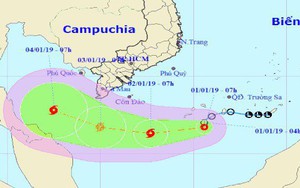 Áp thấp nhiệt đới mạnh lên thành bão, giật cấp 10 hướng vào vùng biển Cà Mau