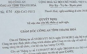 Công an nói gì về vụ việc trung úy Công an bất ngờ bị cho xuất ngũ
