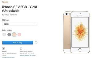 Apple xả kho iPhone SE với giá thấp hơn 100 USD cho bản 32GB và thấp hơn 150 USD cho bản 128GB.