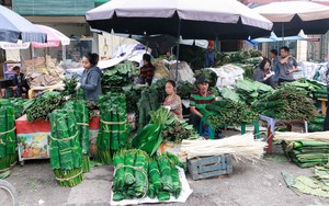 Chợ lá dong lâu đời nhất Thủ đô đìu hiu ngày cận Tết