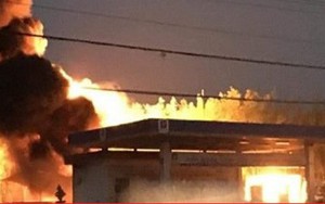 Tây Ninh: Cây xăng bốc cháy dữ dội trong lúc chờ tiếp nhiên liệu