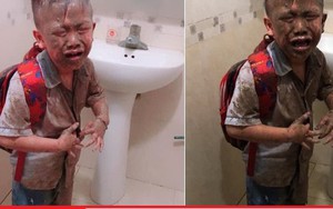 Cậu bé đi học về khóc mếu, toàn thân đầy bùn đất do mải bắt cua cá trở thành khoảnh khắc đáng yêu nhất MXH