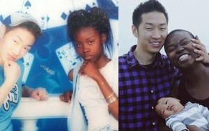 Chuyện tình của cặp đôi chàng Hàn nàng gốc Phi: Bạn từ thời trung học, đến với nhau khi nàng đã qua 2 lần đò và có tận 4 đứa con riêng