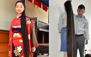 Bận ôn thi không thể cắt tóc, nữ sinh Nhật ẵm luôn danh hiệu 'cô gái có mái tóc dài nhất thế giới'