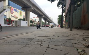 Ảnh: Vỉa hè lát đá độ bền 70 năm, mới dùng 2 năm đã vỡ vụn