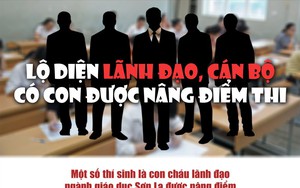 Infographic: Lộ diện lãnh đạo, cán bộ có con được nâng điểm thi