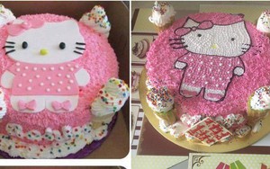 Hí hửng đặt mua bánh sinh nhật Hello Kitty, cô gái ngậm ngùi nhận ra hình ảnh vốn chỉ mang tính minh họa