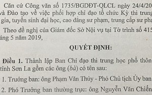 Trưởng Ban chỉ đạo thi THPT Quốc gia 2019 tại Sơn La vẫn là người cũ