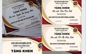 28 giấy khen với "danh hiệu" chưa từng xuất hiện trong trường học