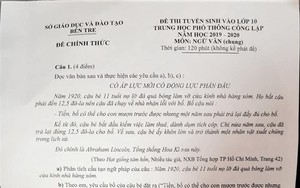 Đề Ngữ văn lớp 10 tỉnh Bến Tre nhầm năm sinh Tổng thống Mỹ: Sở GD&ĐT nói gì?