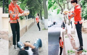 Cười không ngậm được miệng với hậu trường để có một bộ ảnh cưới độc - lạ, sự thật chưa bao giờ phũ phàng đến thế!