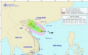 Bão số 2 cách đất liền các tỉnh Quảng Ninh, Hải Phòng khoảng 410km