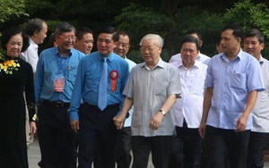Tổng Bí thư, Chủ tịch nước Nguyễn Phú Trọng gặp mặt cán bộ Công đoàn tiêu biểu