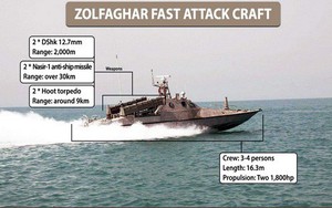 [ẢNH] Vũ khí "át chủ bài" của Iran khiến hải quân Mỹ, Anh lo lắng
