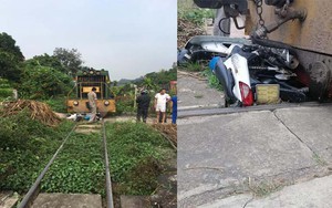 Xe máy chở 3 người bị tàu hỏa tông trúng, cháu bé 3 tuổi rơi xuống gầm thoát chết thần kỳ