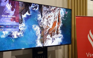 TV Vsmart lộ ảnh thực tế: 55 inch viền mỏng, chạy Android TV, làm bởi người Việt