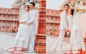 Vợ chồng đại gia Minh Nhựa lặn lội sang Ấn Độ chụp ảnh 8 năm ngày cưới nhưng lại bị đôi giày quá cỡ của Mina giật hết spotlight
