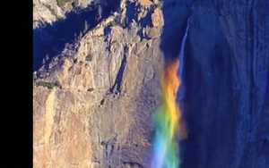 Cận cảnh thác nước cầu vồng cực hiếm gặp ở vườn quốc gia Yosemite