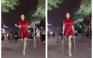Cô gái mất 1 chân xuất hiện trên phố đi bộ Hà Nội gây xôn xao: Sau 4 ngày tỉnh lại đã thành người khác