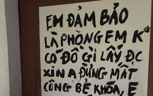 Thanh niên dán giấy trước cửa phòng trọ "dặn" trộm: "Anh đừng mất công bẻ khóa", lí do khiến tất cả bật cười